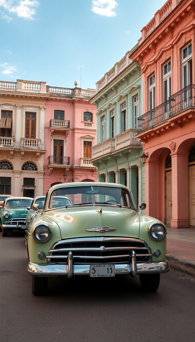 Gorgeous Retro Old Havana Classic Wallpaper