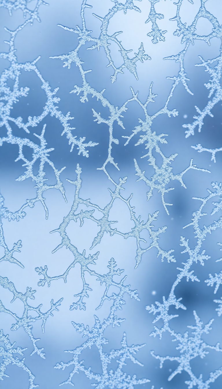 Window Macro Ice Crystals Nature Exclusive Wallpaper