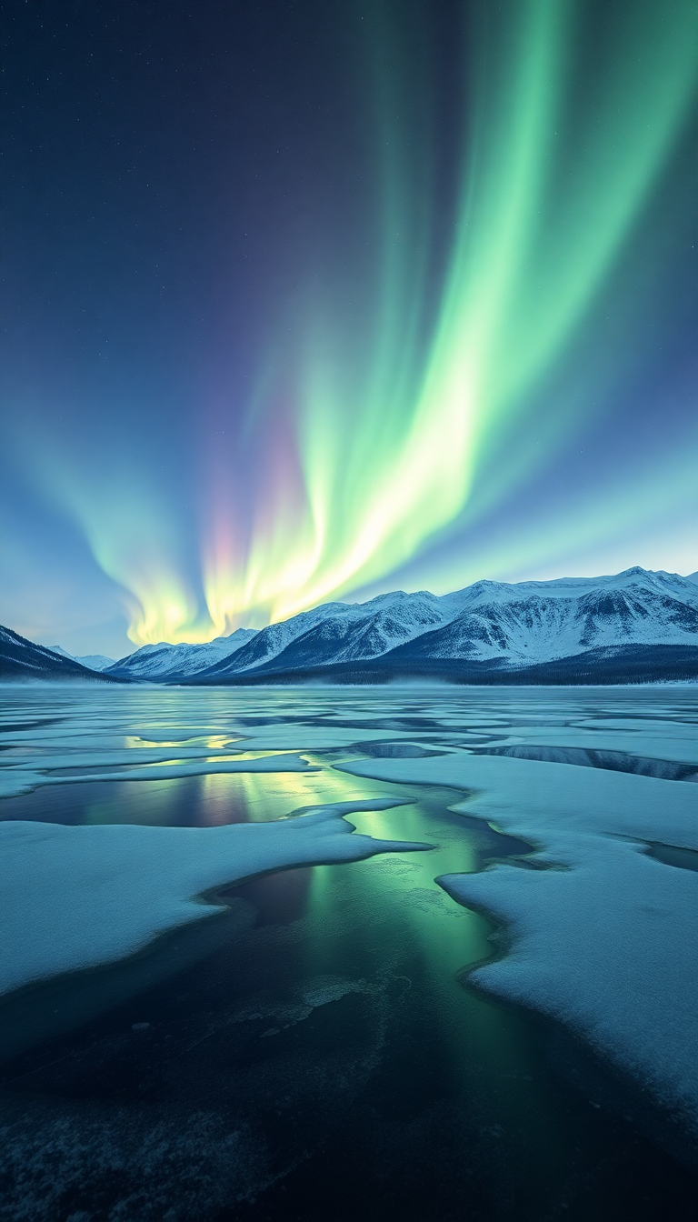 Winter Northern Lights Dreamy HD Wallpaper