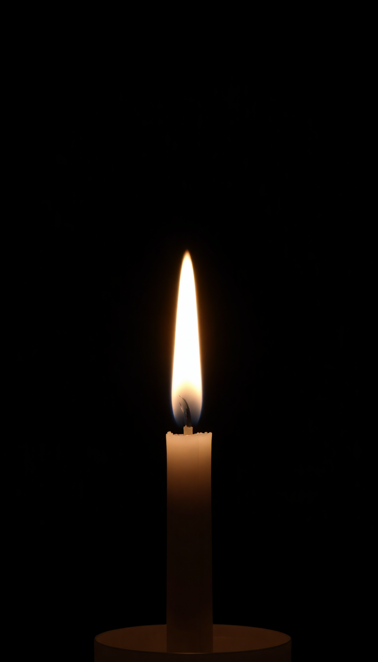 Magnetic Complete In Flame Candle Photorealistic Wallpaper