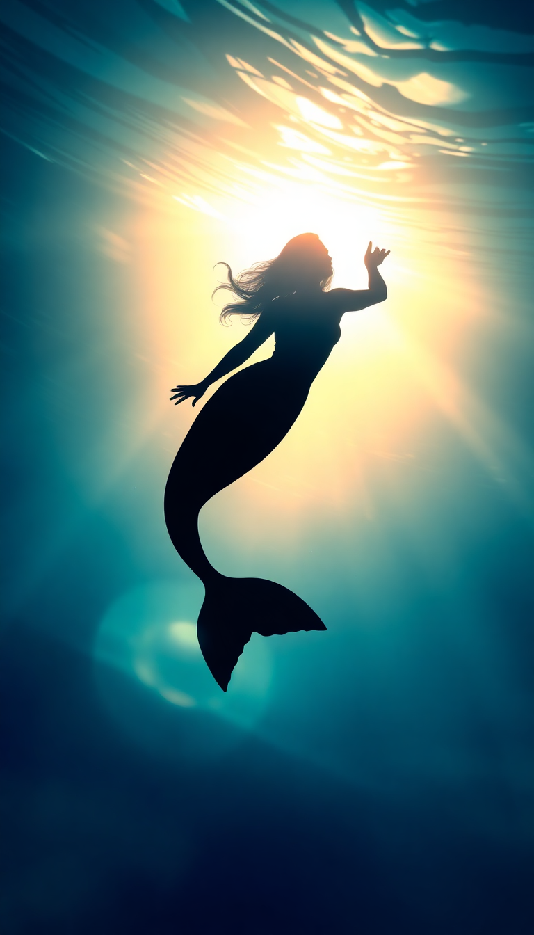 Swimming Toward Surface Light Fantasy Plus Wallpaper