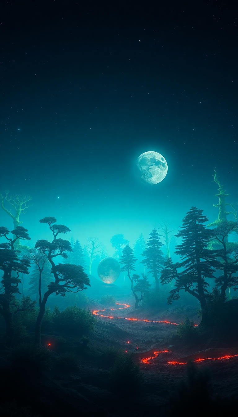 Nordic Distant On Forest Alien Digital art Wallpaper