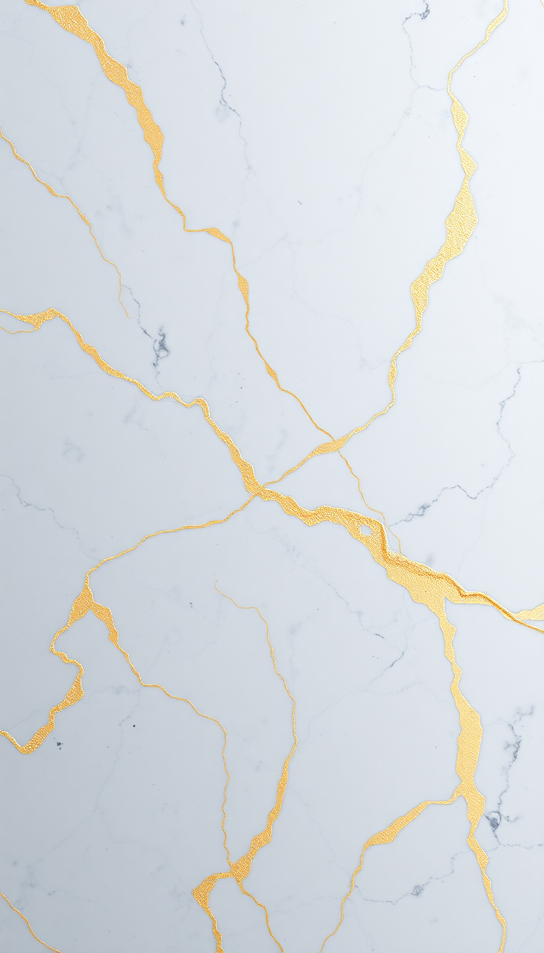 Monochrome Marble White Veins Photorealistic Wallpaper