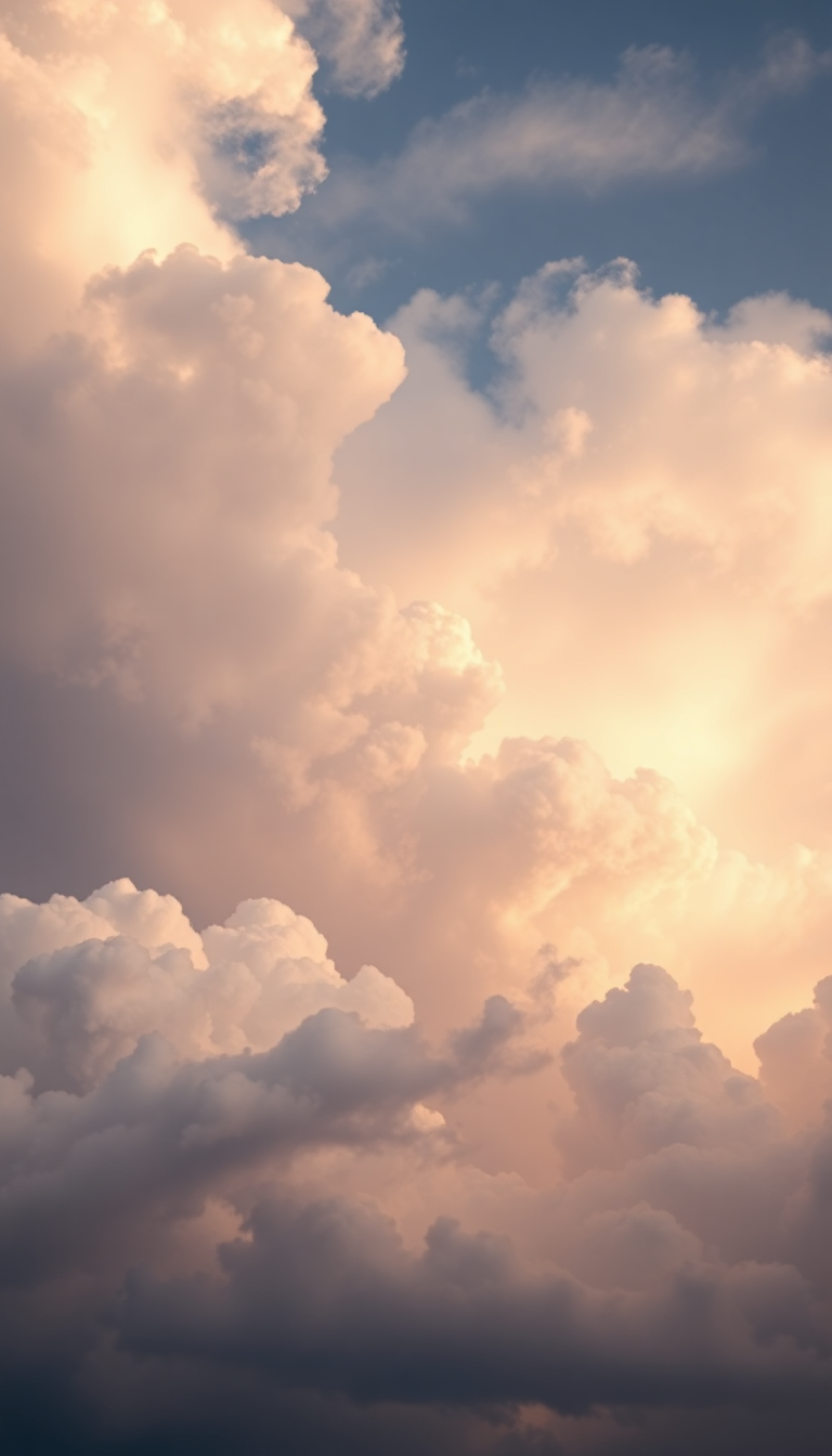 Romantic Sky Bubble Dramatic Clouds Photorealistic Wallpaper