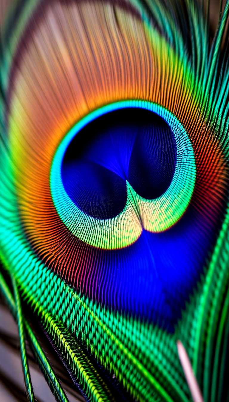 Macro Iridescent Eye Pattern Nature Classic Wallpaper