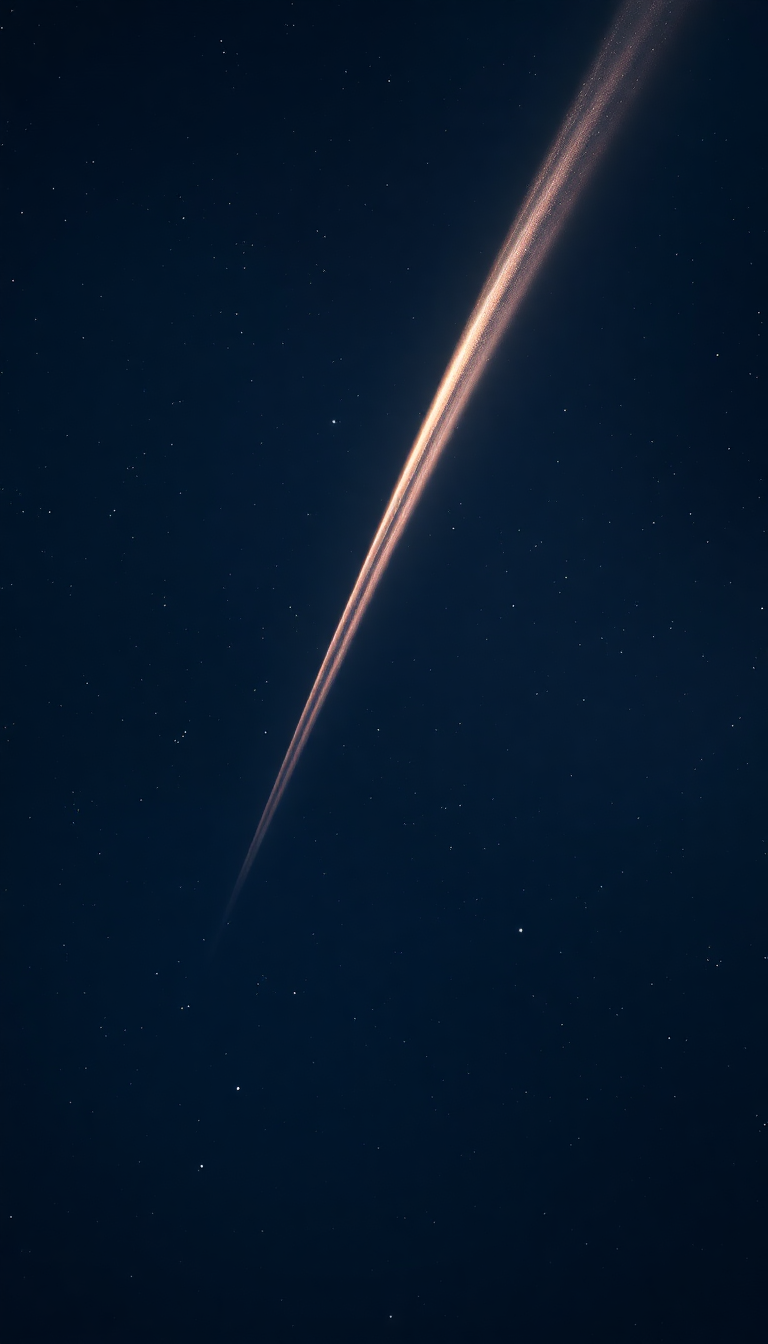 Vintage Comet Tail Streaming Across Night Wallpaper