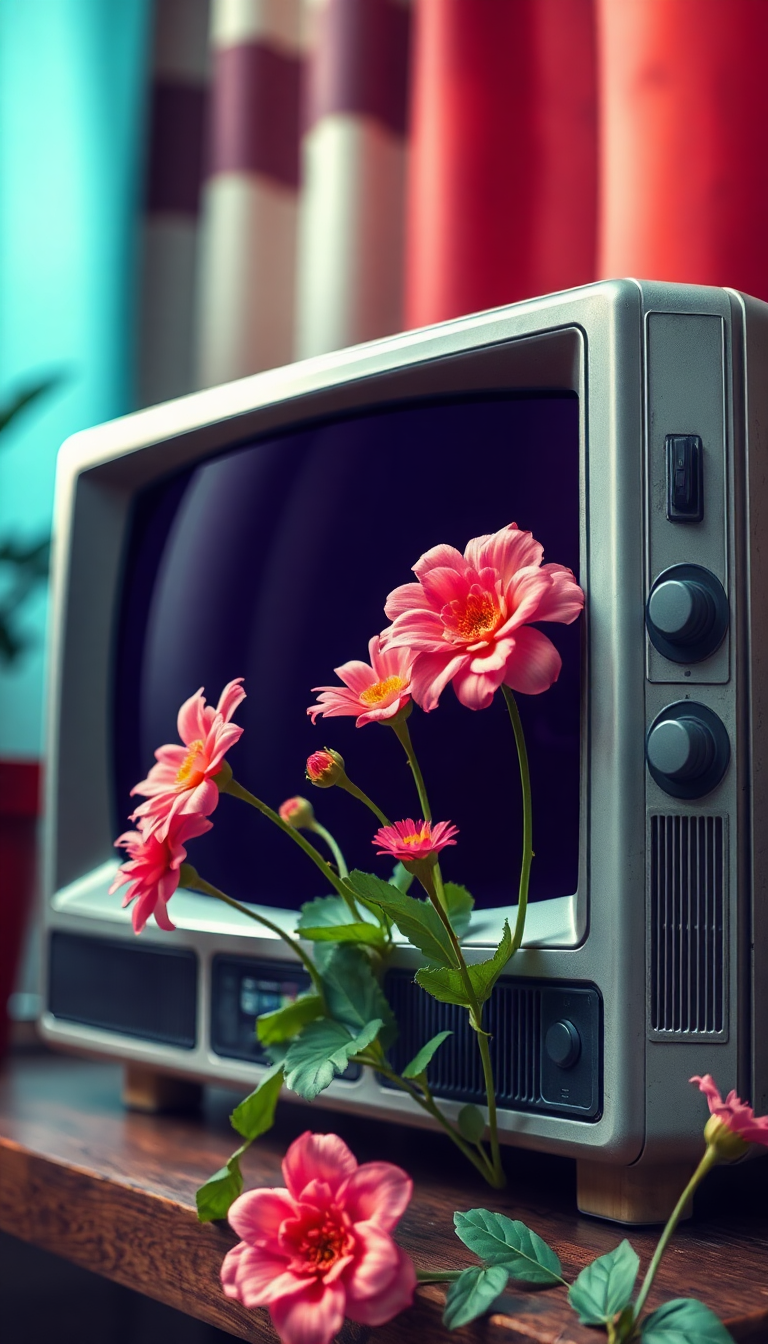 Misty From Old Television Screen Wallpaper