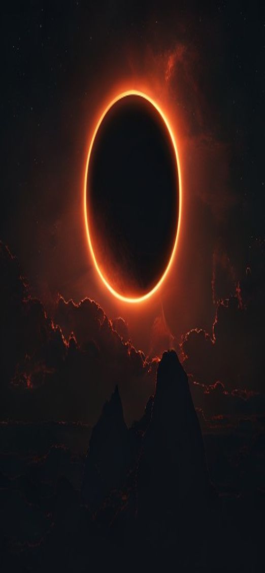 Eternal Eclipse Moment Totality Corona Dark Wallpaper