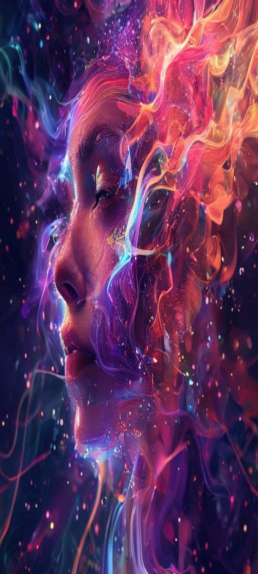 Mystic Art Flowing Particles Stream Digital art Wallpaper