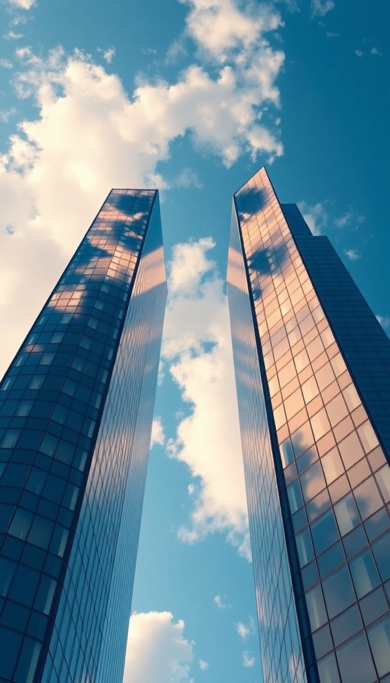 Rich Frozen Glass Skyscraper Reflections Wallpaper