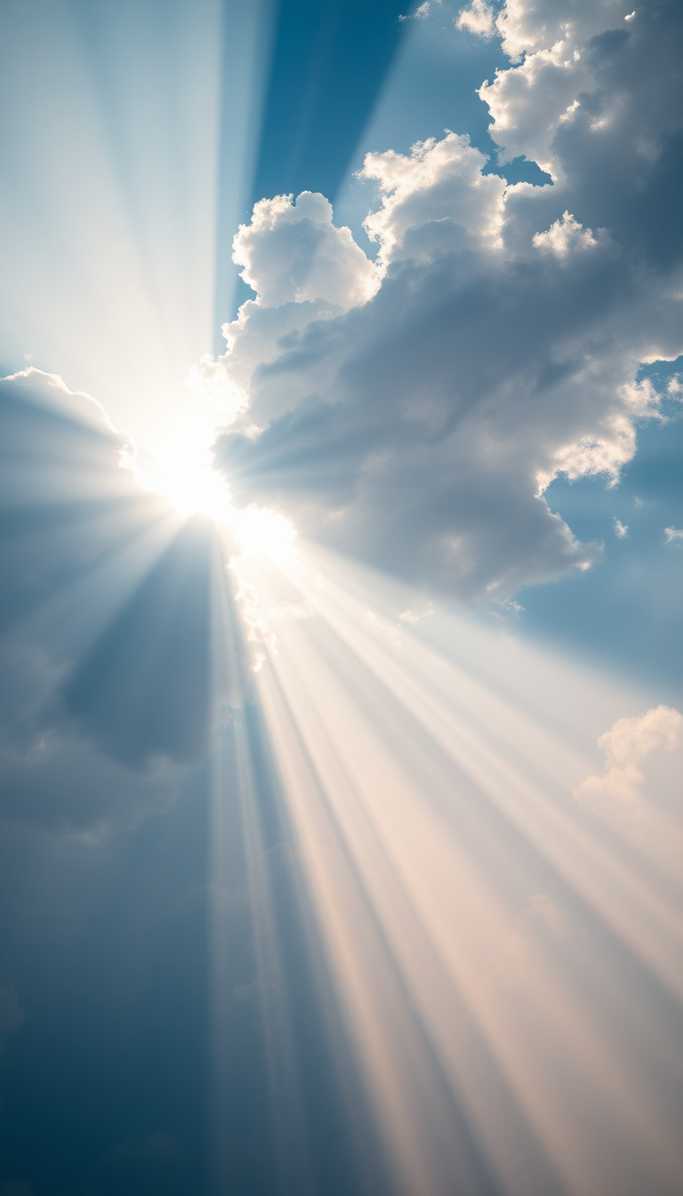 Storm Clouds God Rays Nature Mini Wallpaper