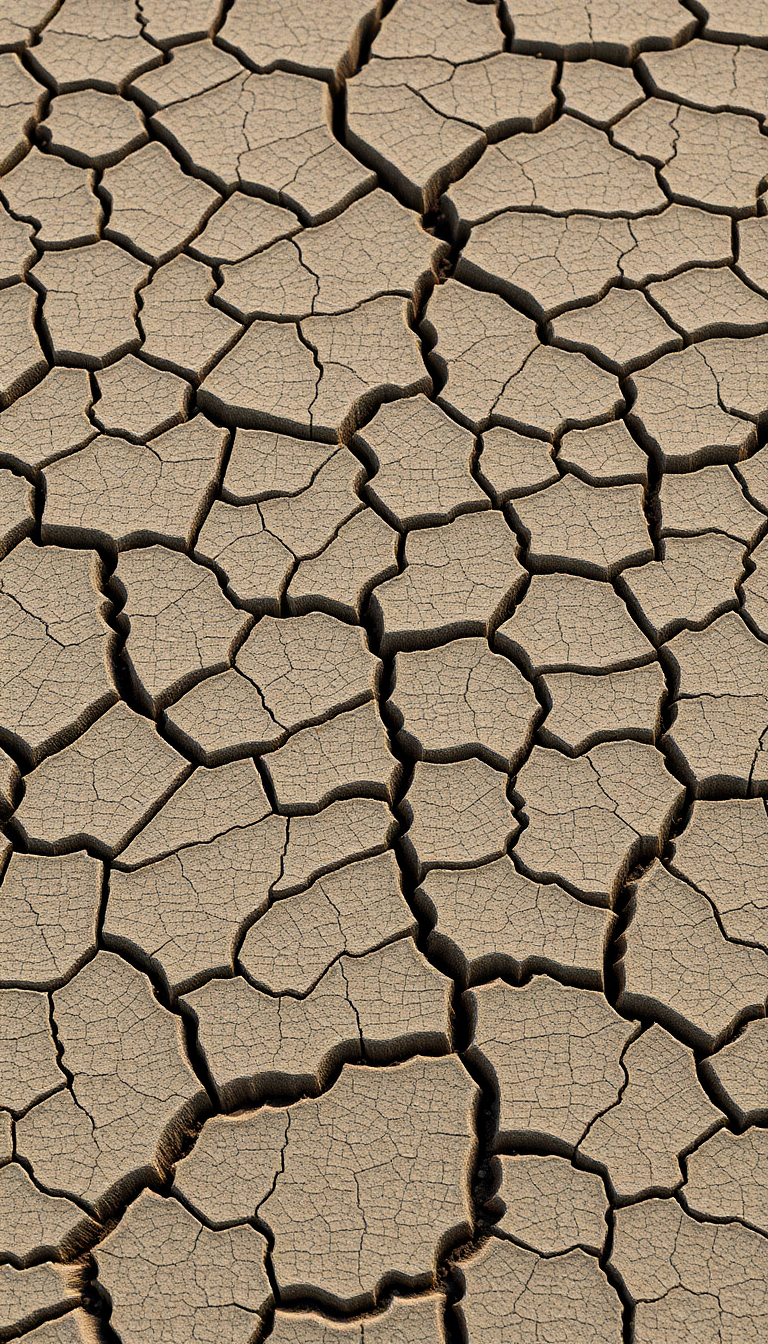 Photorealistic Tropical Earth Drought Pattern Wallpaper