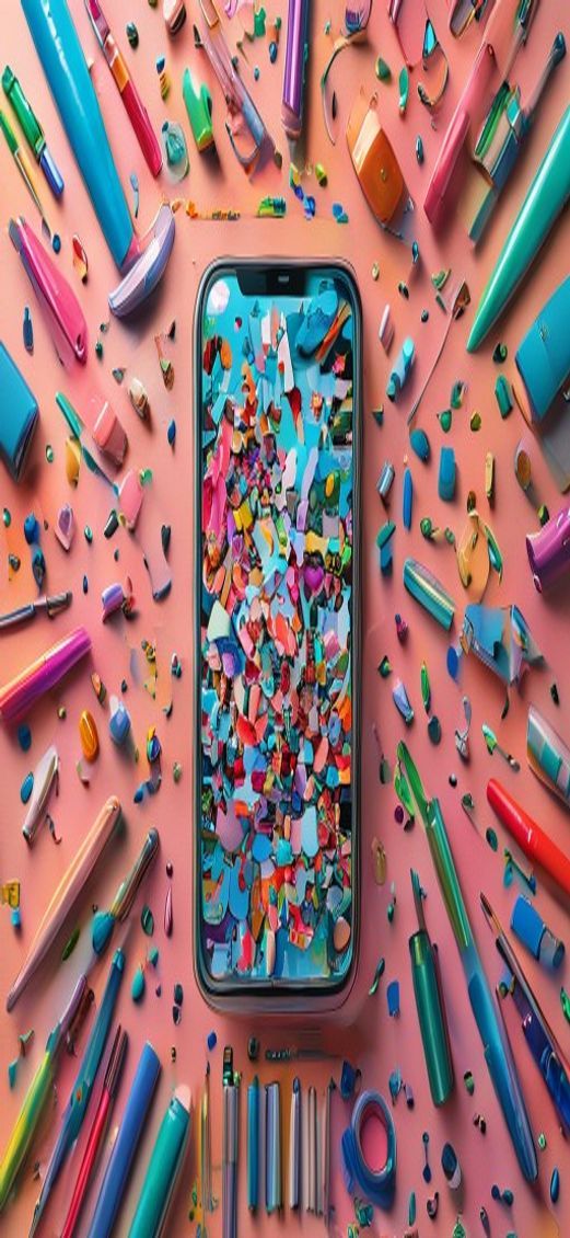 Scattered Creative Mess Colorful Aesthetic Max Wallpaper