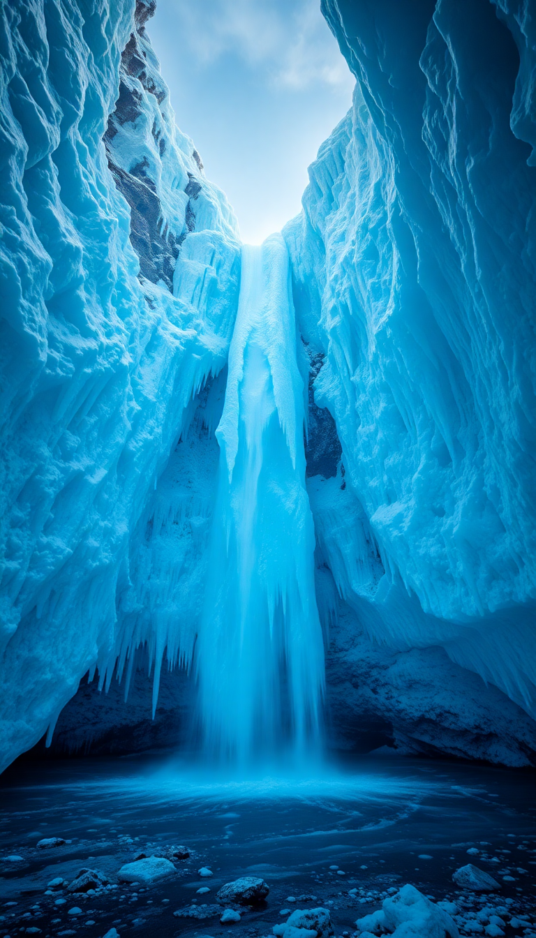 Ice Formations Winter Blue Nature Edition Wallpaper