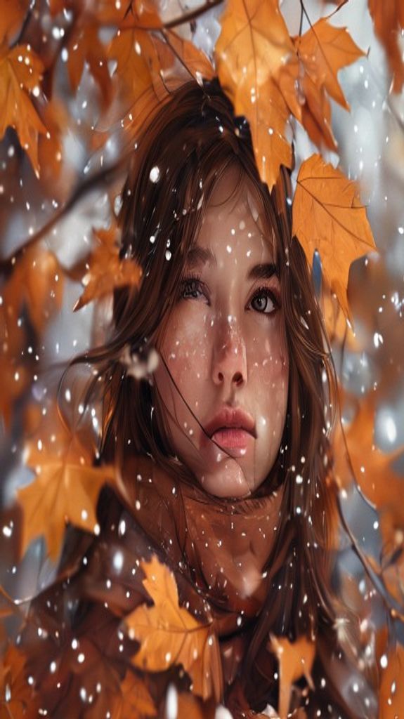 Dawn First Falling Leaves Photorealistic Wallpaper