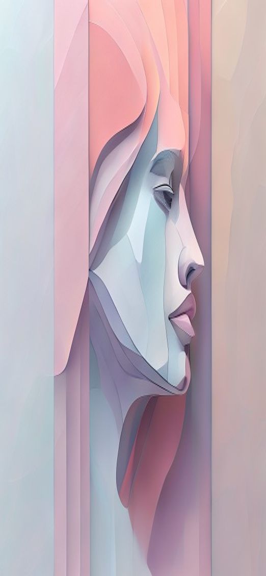 Minimalist Cosmic Cut Layers Creating Wallpaper