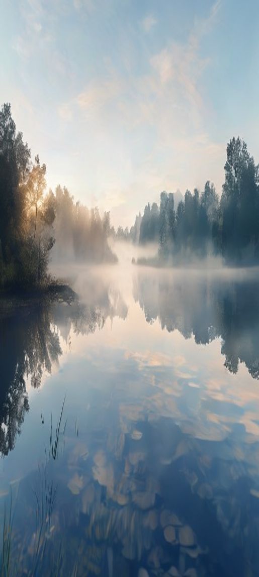 Still Lake Reflection Perfect Nature Remix Wallpaper
