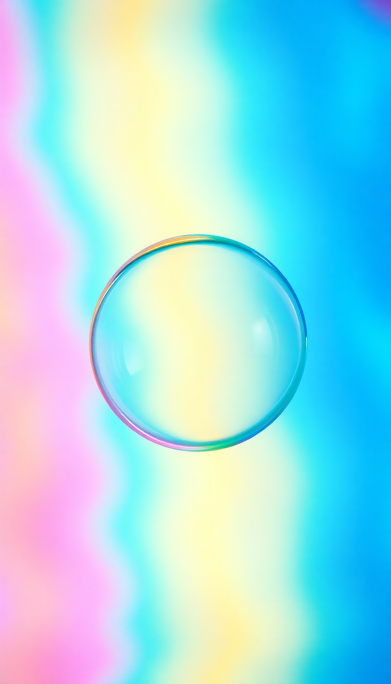 Arctic Soap Bubble Macro Rainbow Iridescent Wallpaper