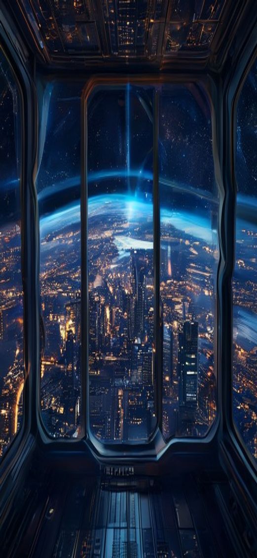 Photorealistic Pastel Station Window View Wallpaper