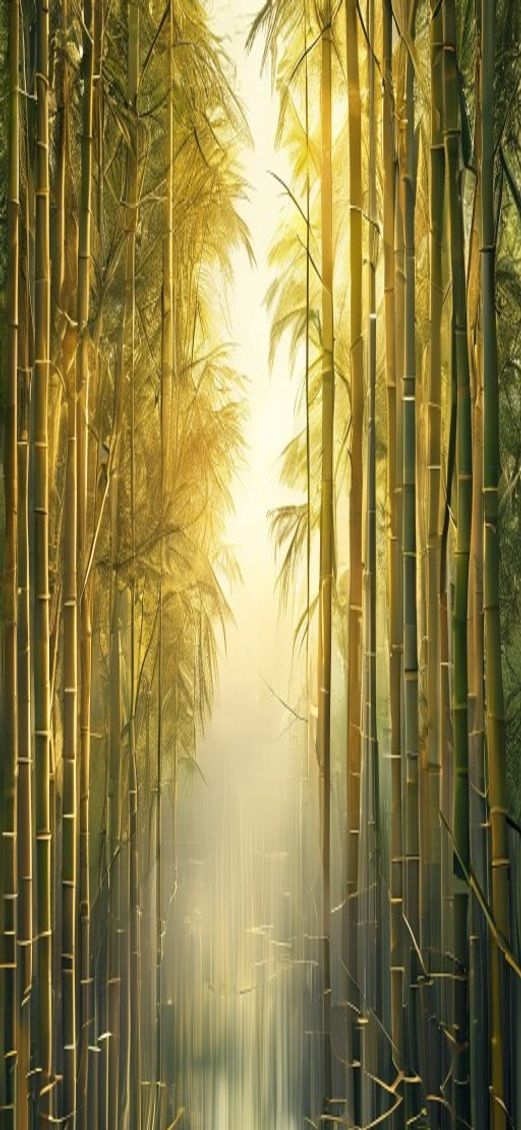 Nature Zen Bamboo Grove Swaying Wallpaper