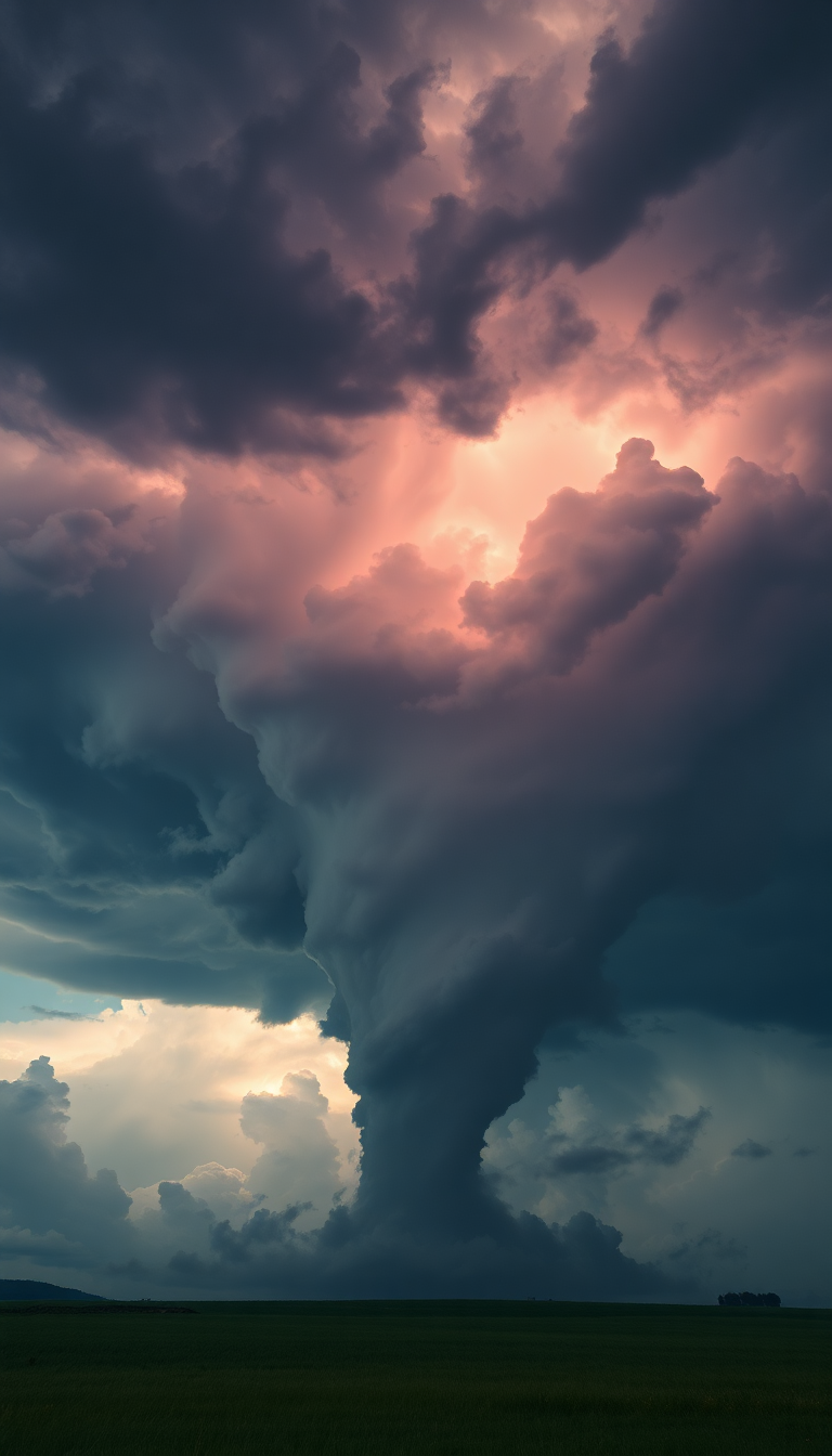 Thunderstorm Dramatic Tornado Forming Nature Exclusive Wallpaper