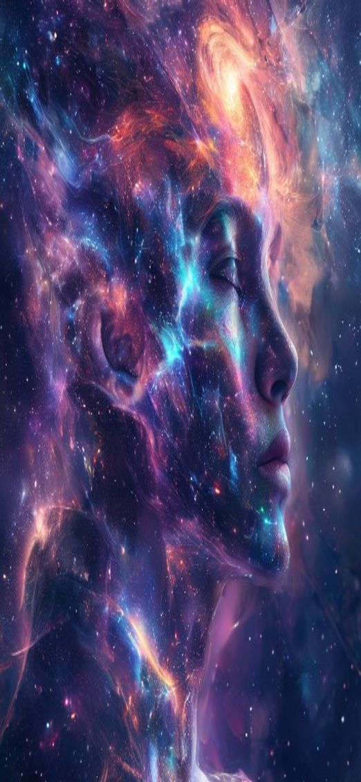 Person Made Of Galaxies Cosmic Digital art Wallpaper