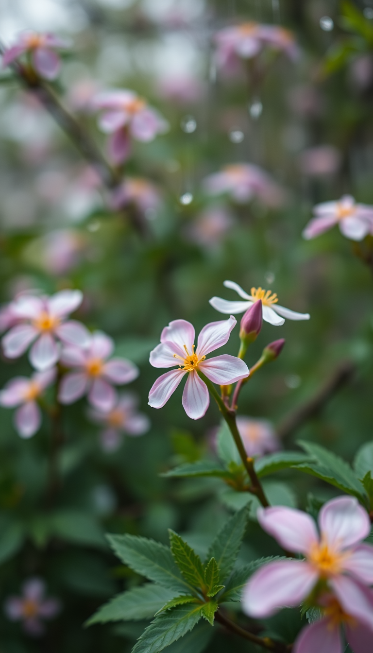 Spring Rain Flower Blooming Time Lapse Aesthetic Remix Wallpaper