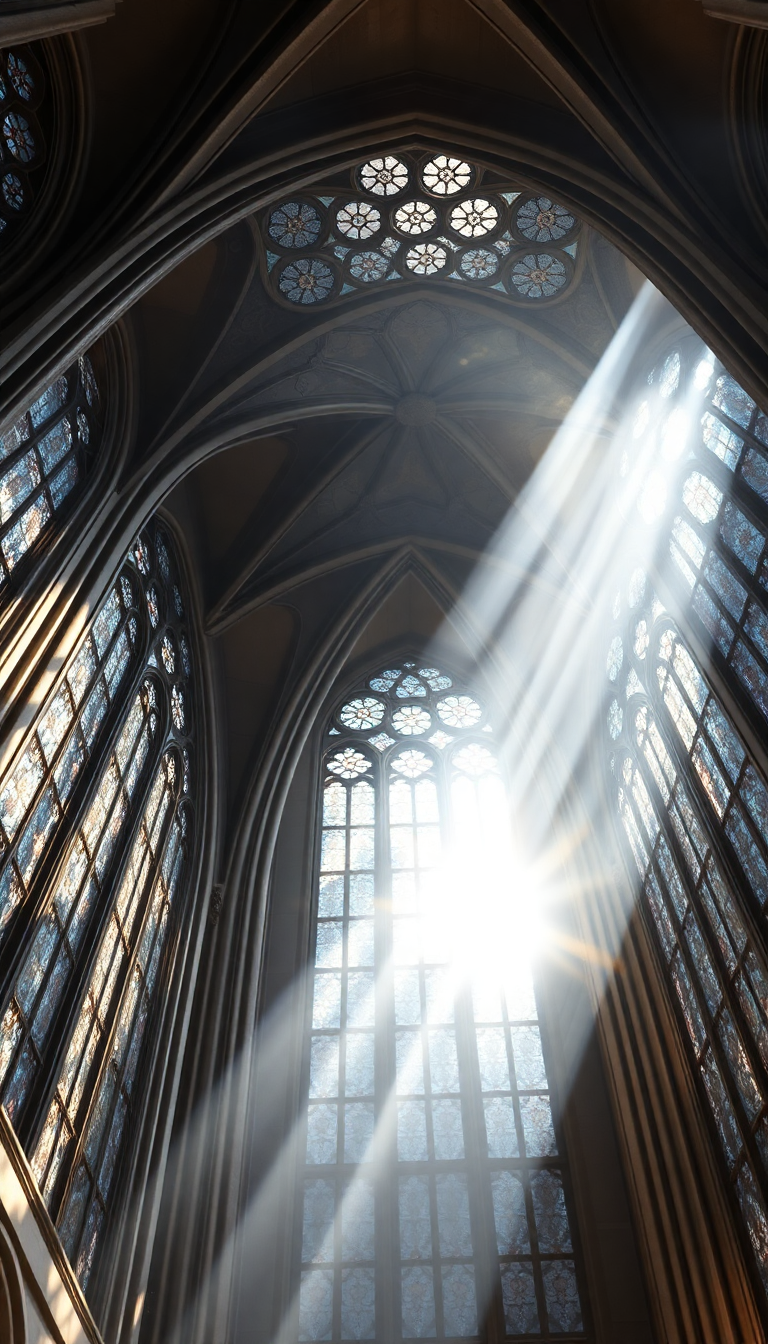 Photorealistic Vivid Ceiling Stained Glass Wallpaper