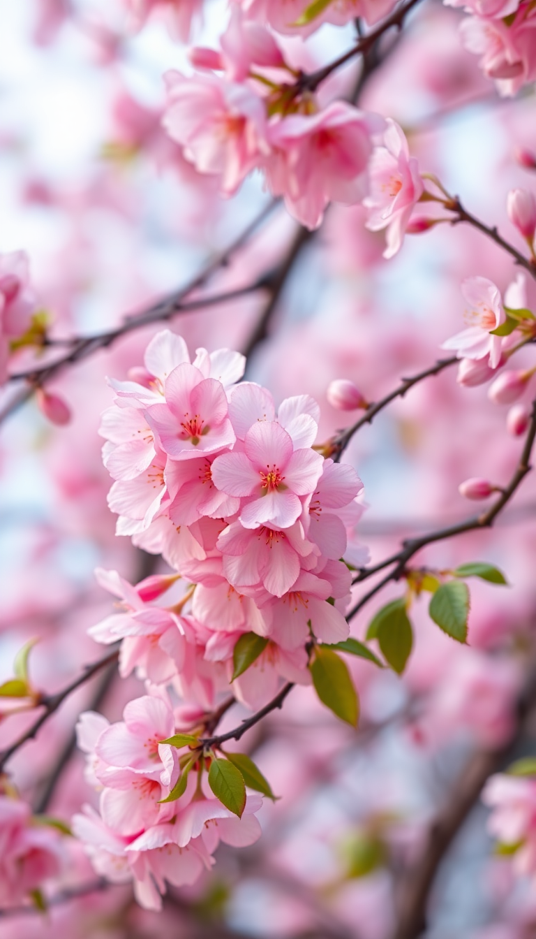 Spring Cherry Blossoms Japan Peak Bloom Photorealistic HQ Wallpaper