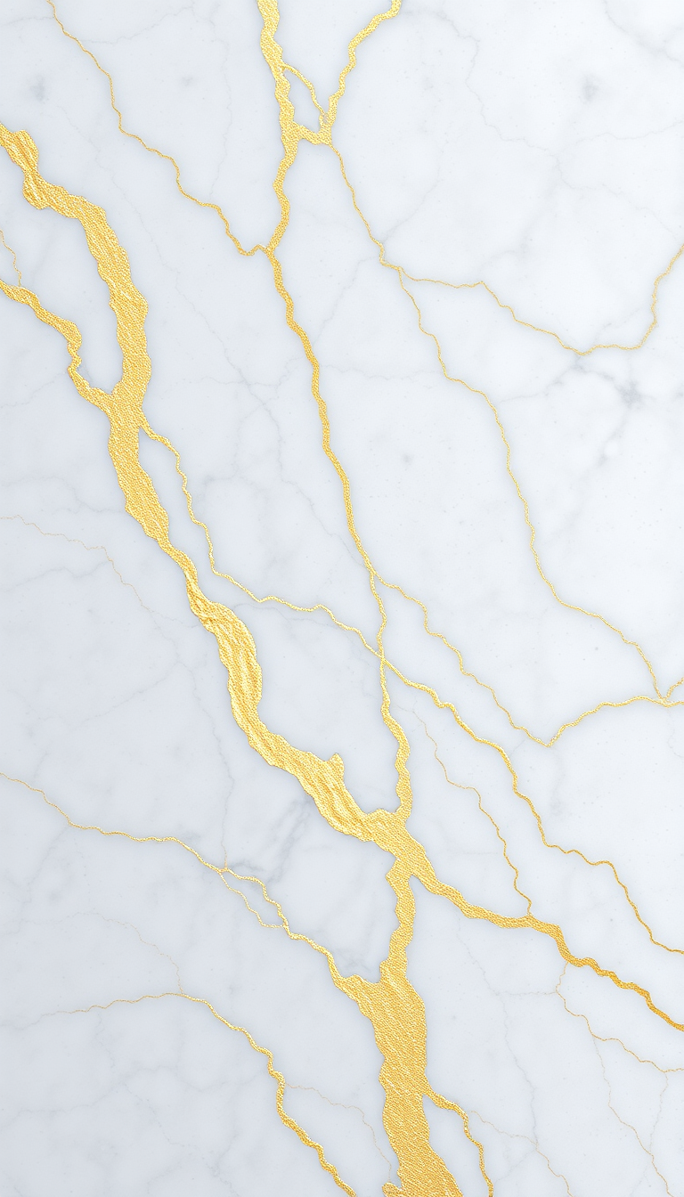 Fluid Modern Marble Texture White Wallpaper