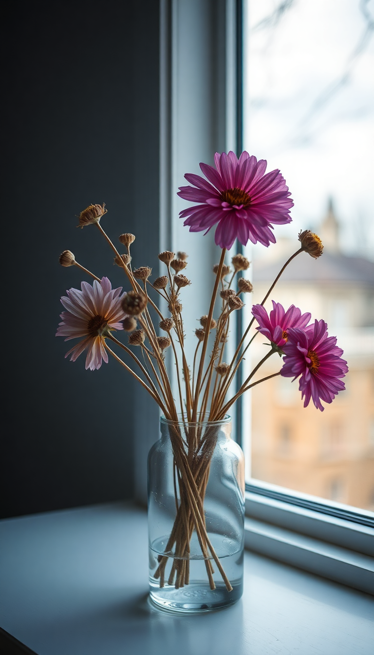 Classic Vase Glass In Flowers Aesthetic Wallpaper