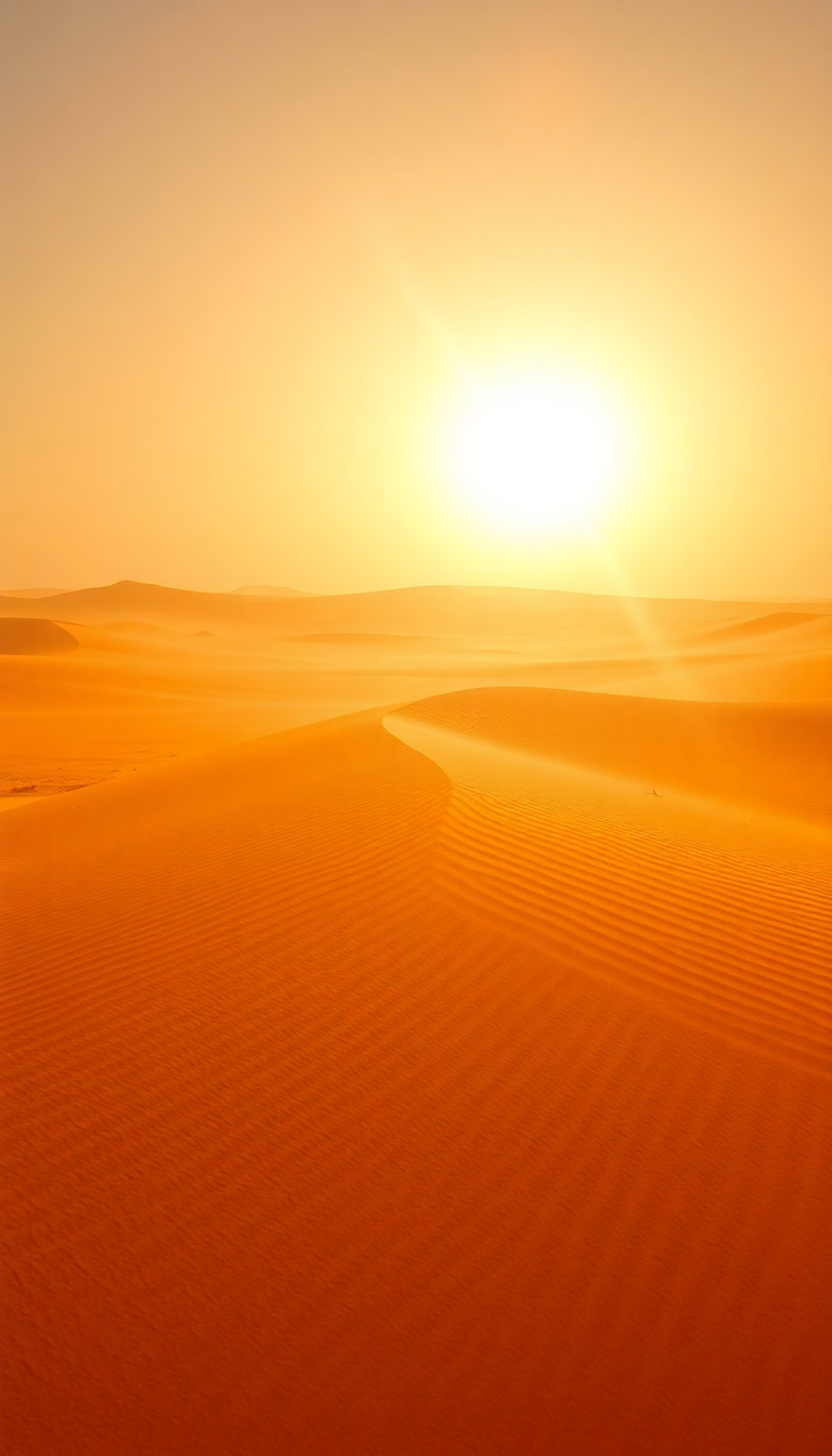 Heat Shimmer Desert Mirage Hot Photorealistic Wallpaper