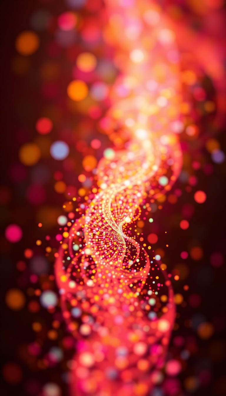 Generative Art Flowing Particles Stream Digital art Wallpaper