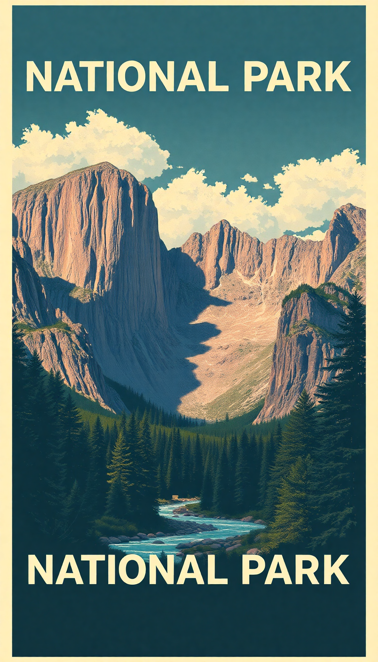 Striking Retro Vintage Travel Poster Wallpaper