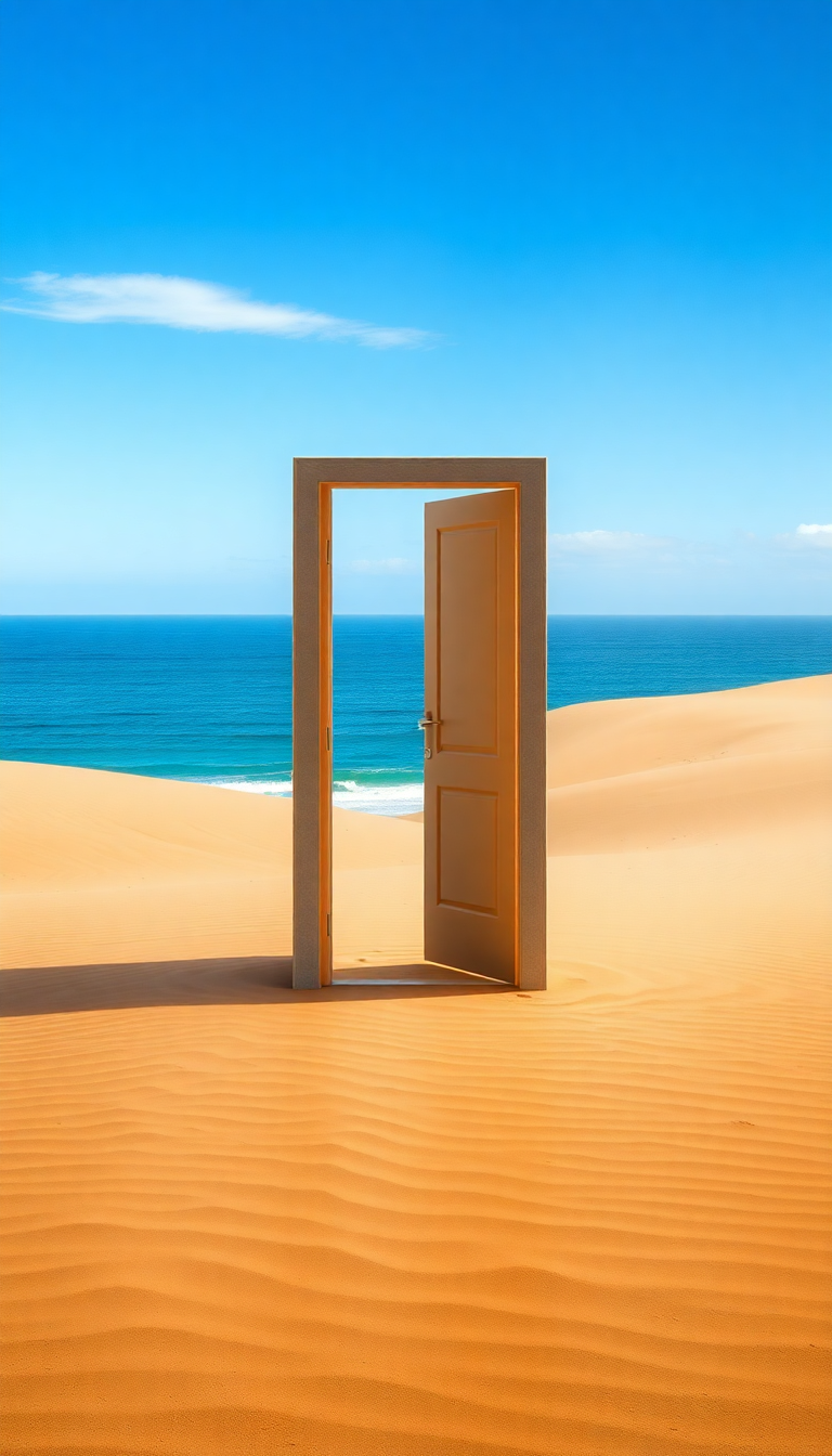 Alone Desert Opening Ocean Fantasy Exclusive Wallpaper