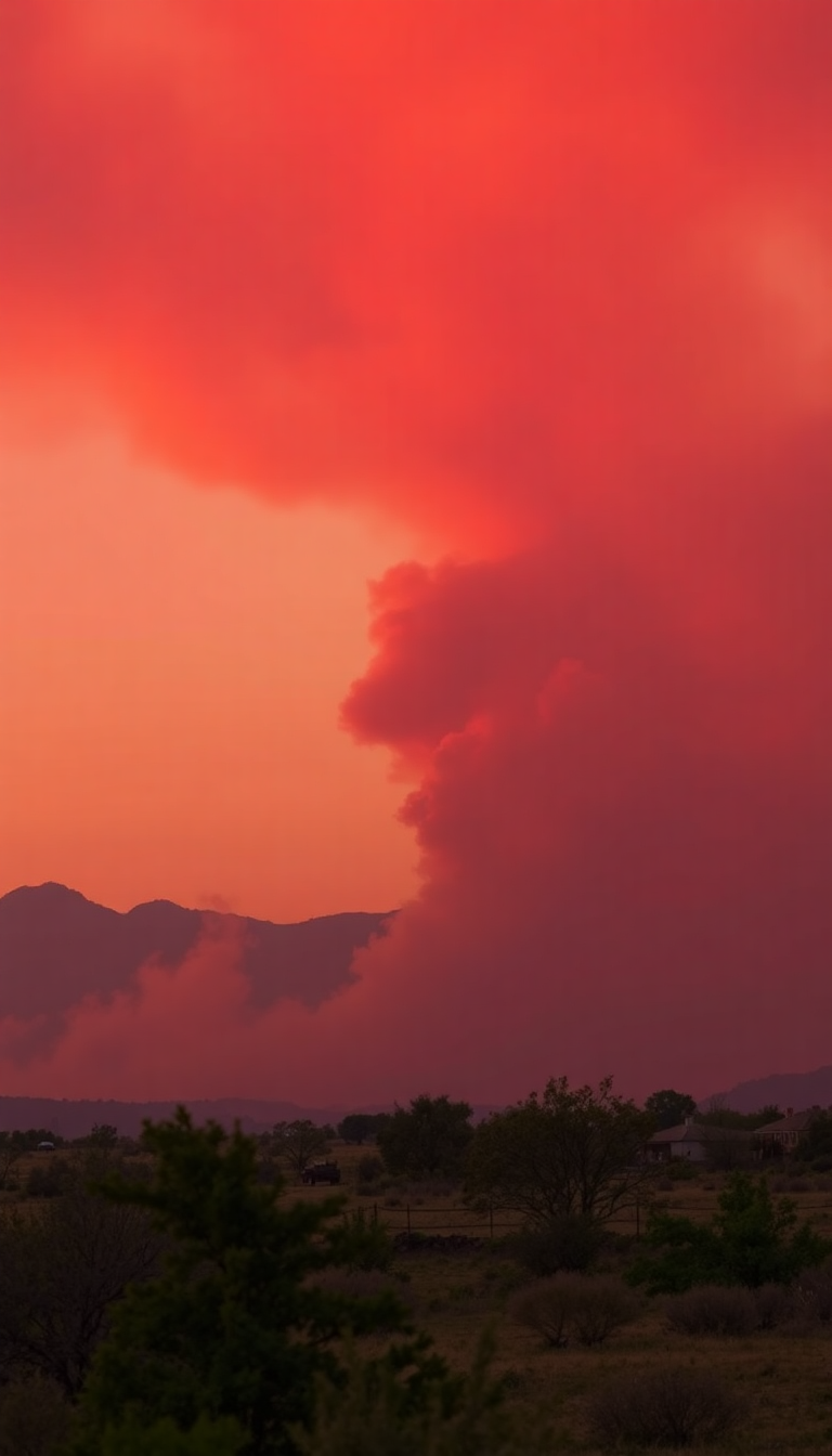 Deep Dynamic Sunset After Wildfire Wallpaper