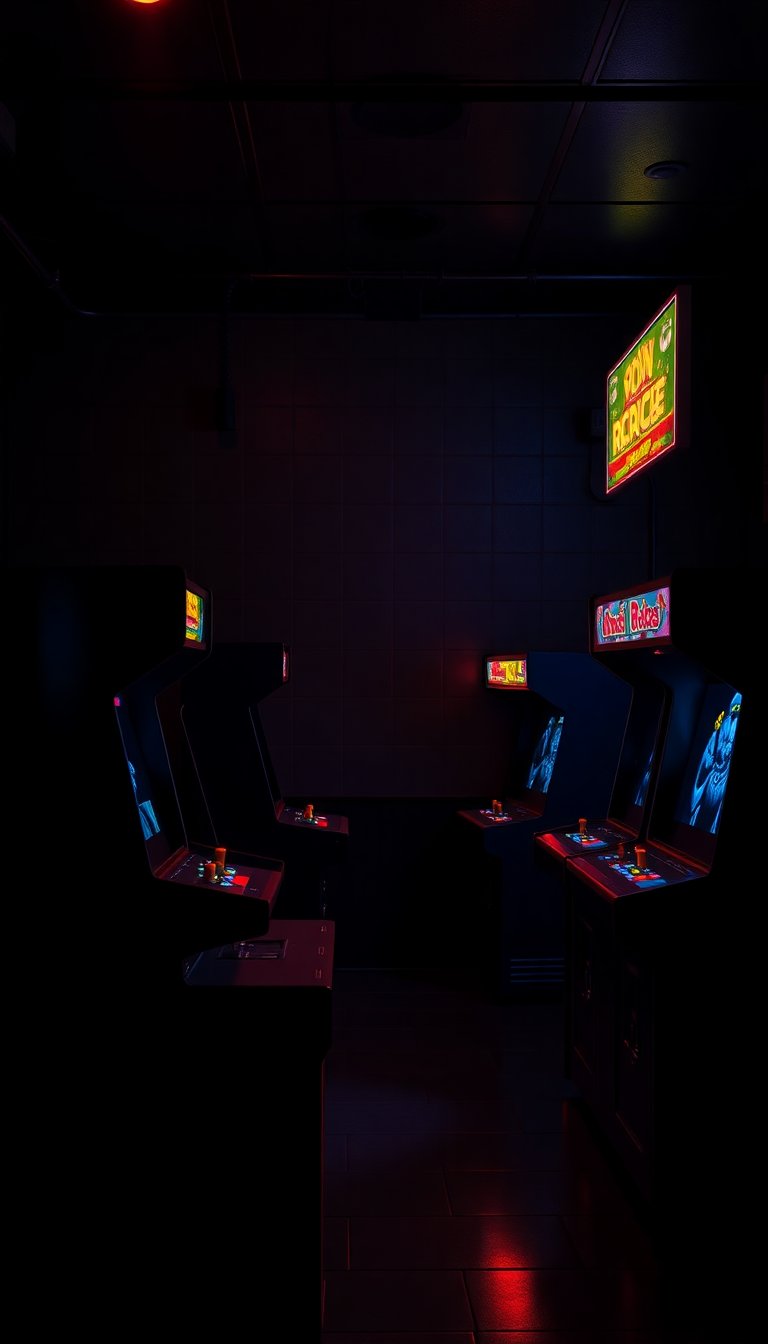 Pure Machines Dark Room Glow 80s Wallpaper