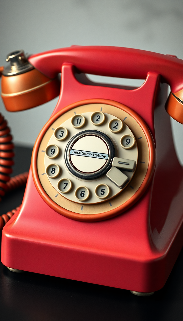 Mesmerizing Telephone Rotary Dial Classic Photorealistic Wallpaper