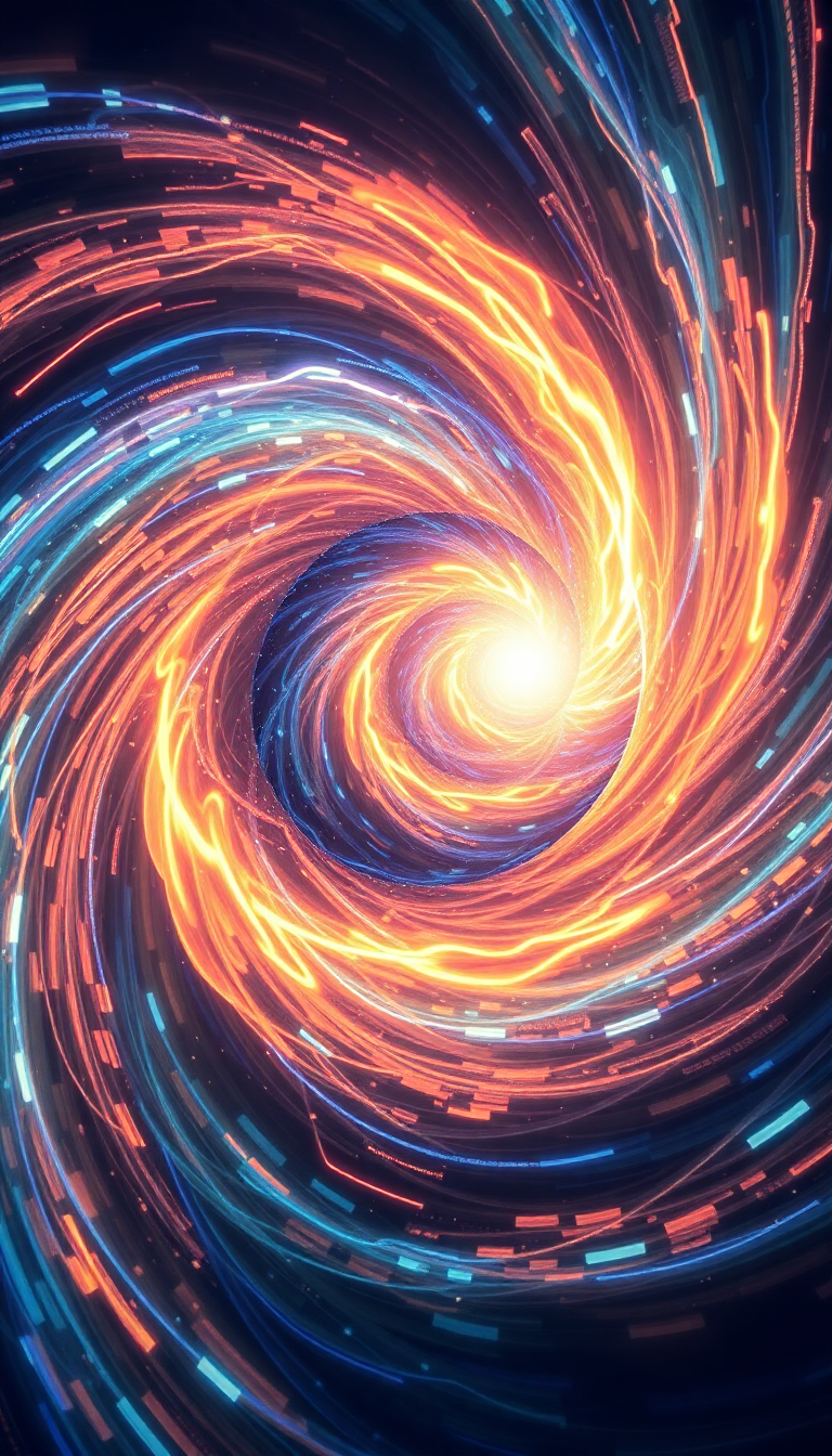 Fierce Wormhole Swirling Gateway Digital art Wallpaper