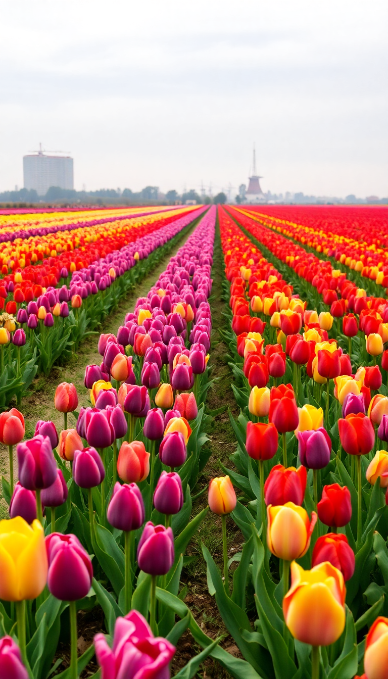 Spring Tulip Field Delicate HD Wallpaper