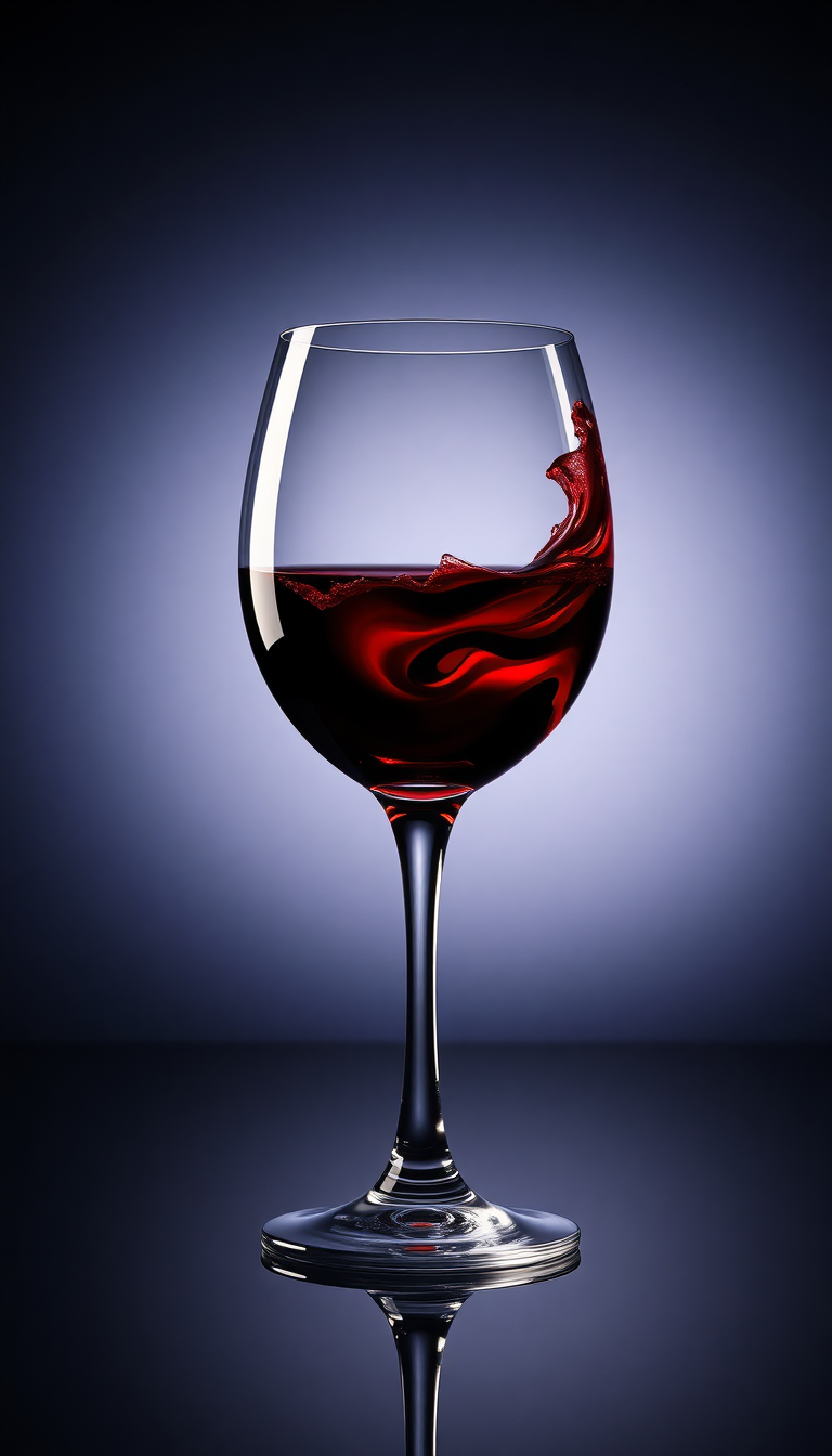 Photorealistic Organic Glass Swirl Burgundy Wallpaper