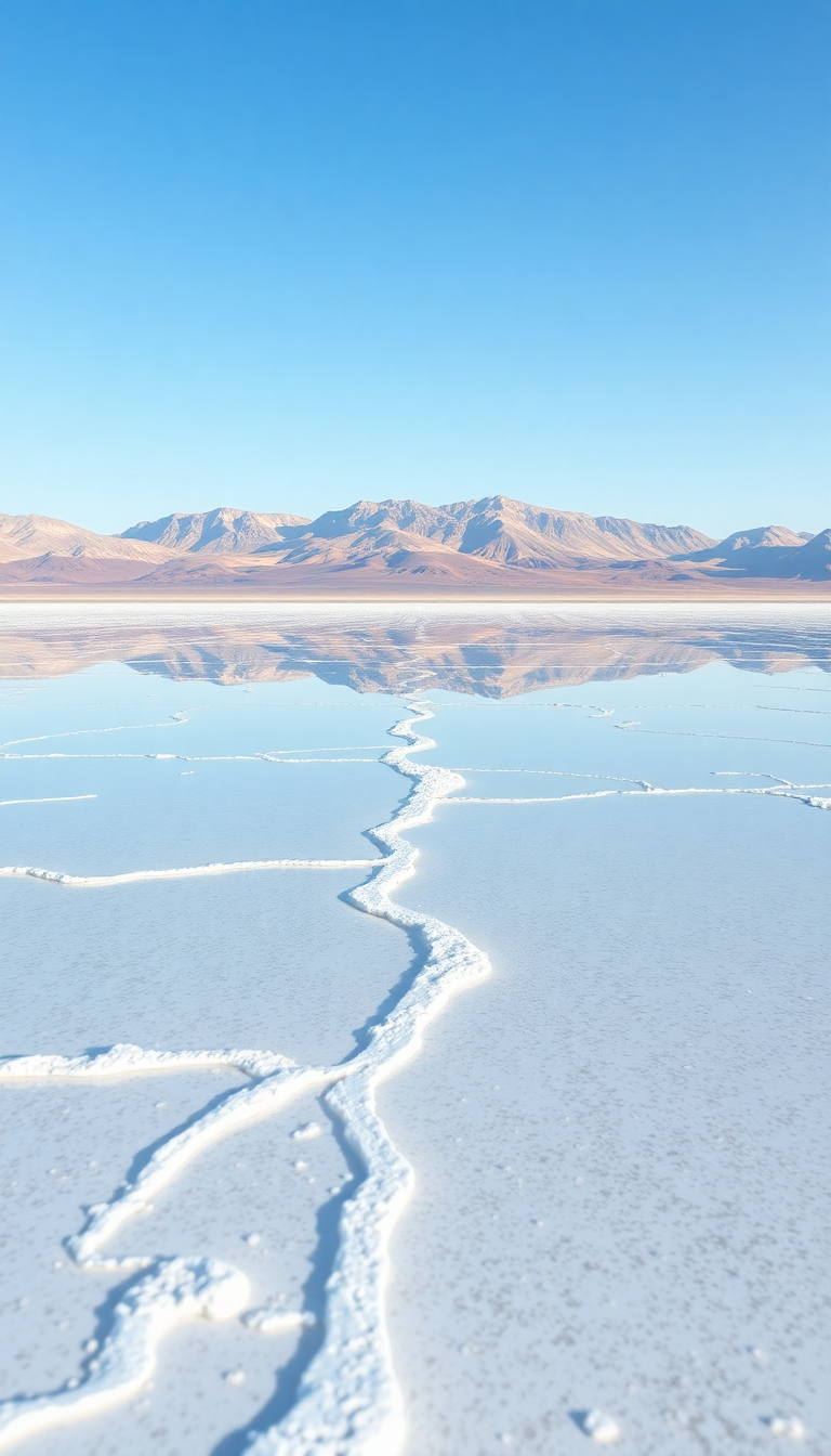 Beautiful Vivid Salt Flats Mirror Wallpaper