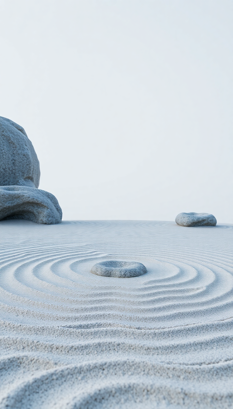 Raked Sand Patterns Minimalist Minimalist Prime Wallpaper