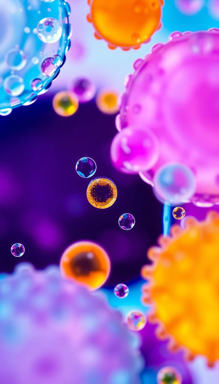 Oil And Water Macro Abstract Cells Aesthetic Original Wallpaper