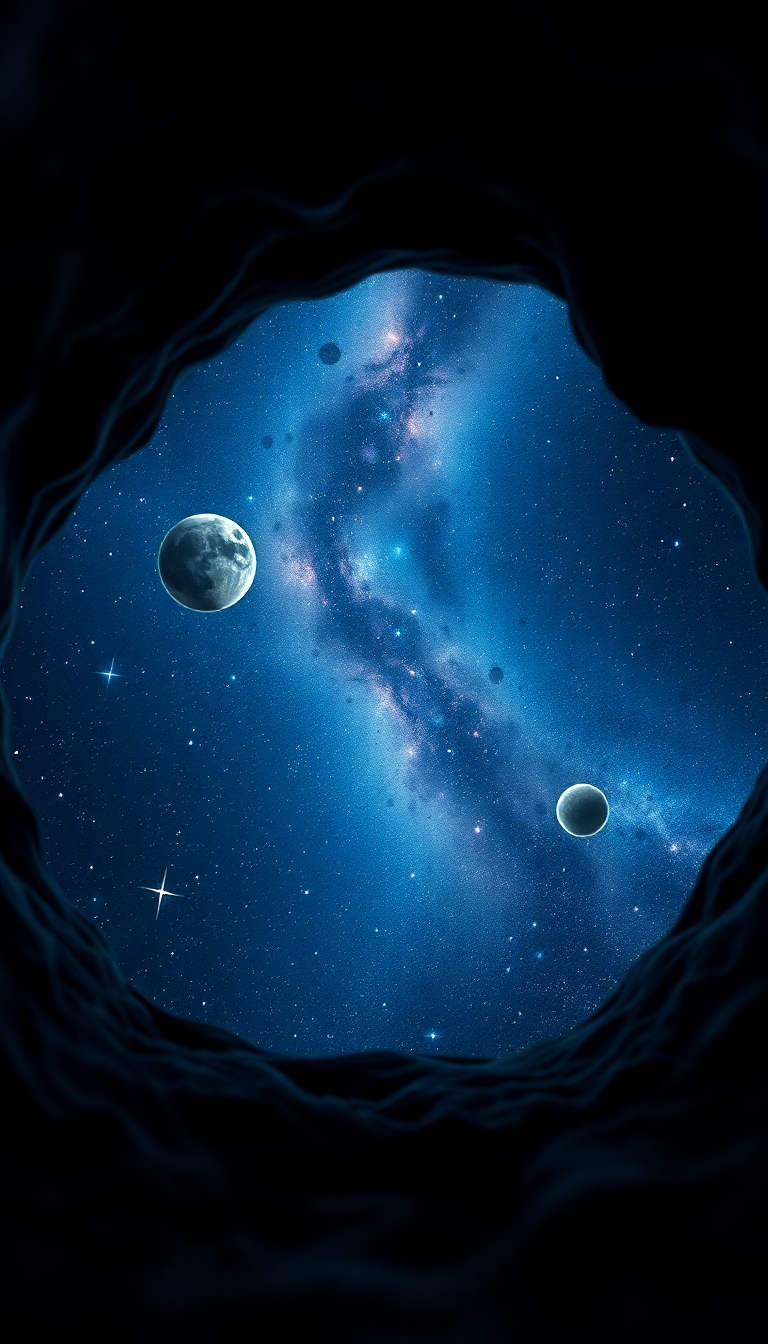 Fiery Stars Universe Showing View Digital art Wallpaper