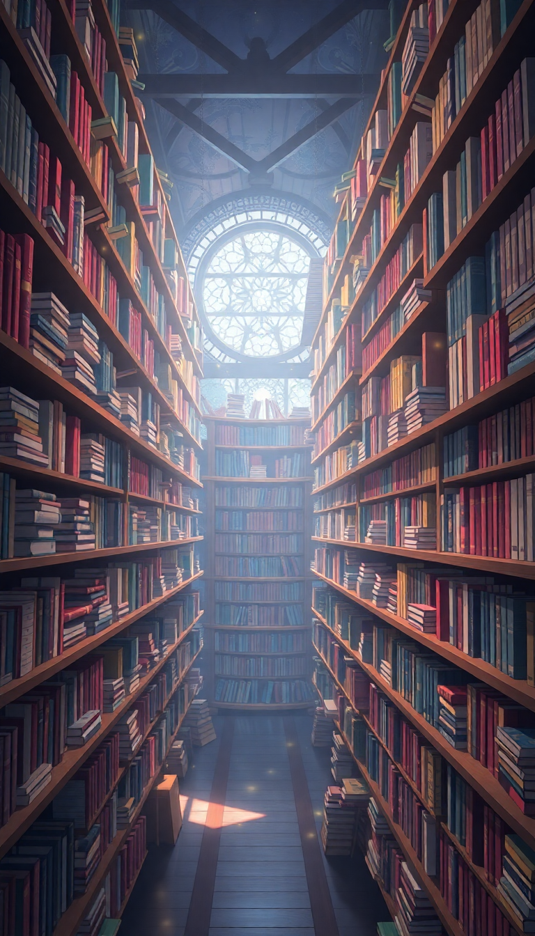 Dramatic Sharp Magical Library Infinite Wallpaper