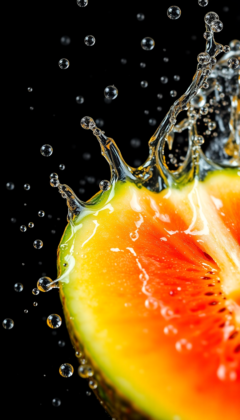 Rich Vintage Tropical Fruit Splash Wallpaper