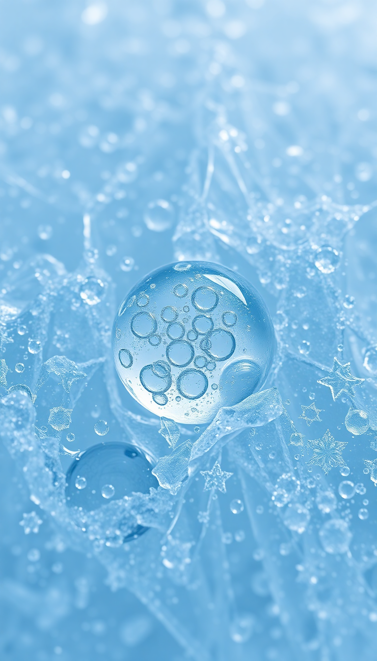 Frozen Bubbles Trapped Crystal Nature Elite Wallpaper
