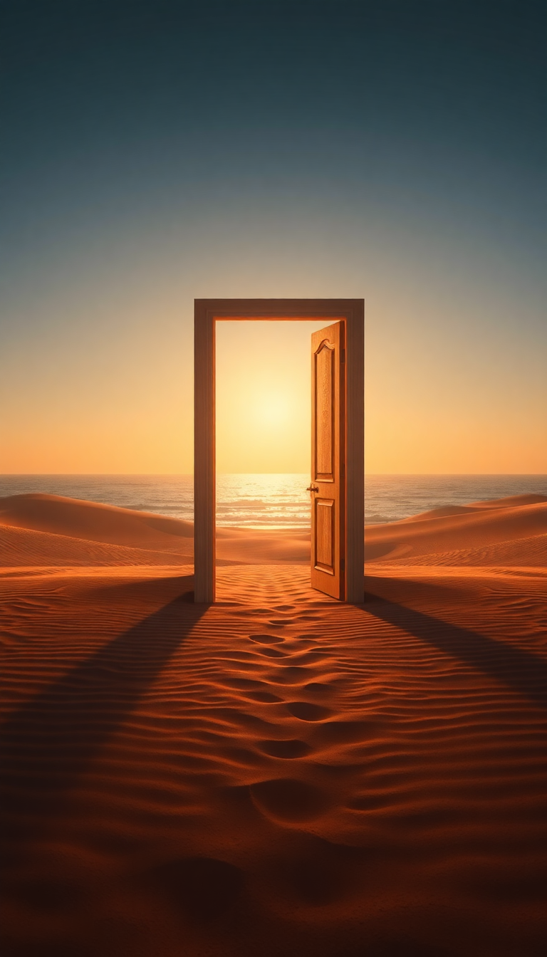 Supreme Standing Alone In Desert Digital art Wallpaper