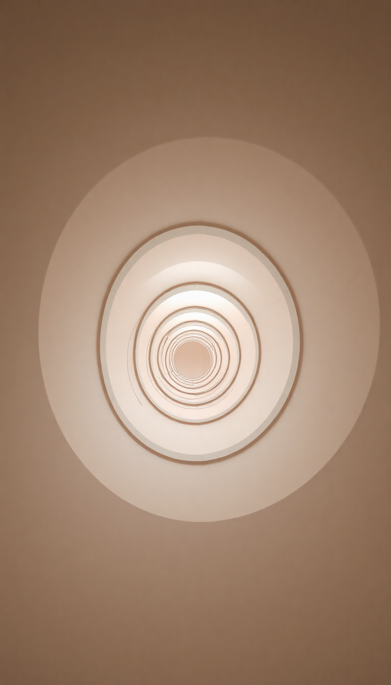 Stunning Golden Spiral Staircase Looking Wallpaper